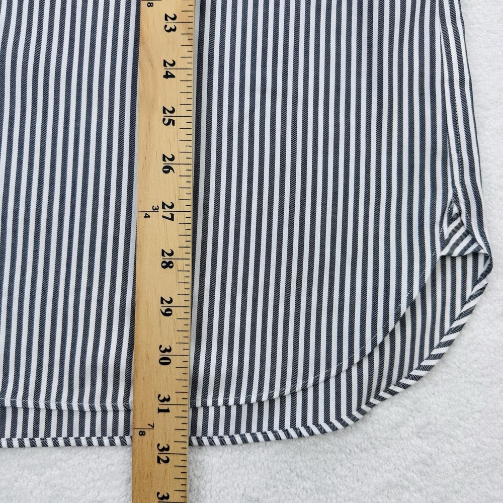 Polo Ralph Lauren Oxford Shirt Men 17 34/35 XL Black Striped Button Front L/S - Picture 7 of 8
